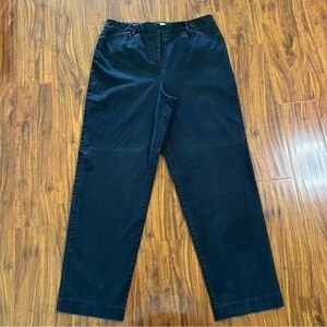 Talbots Stretch Black Pants Straight Leg size 14